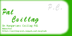 pal csillag business card